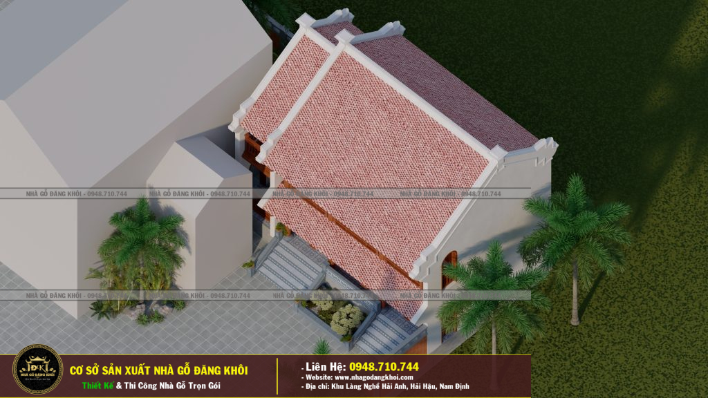 THIẾT KẾ THI CÔNG NHÀ GỖ TẦNG 2 LIM NAM PHI  TẠI THANH HÓA – NHÀ GỖ ĐĂNG KHÔI