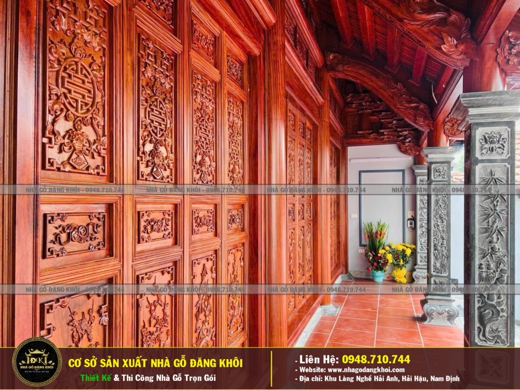 THI CÔNG NHÀ GỖ 3 GIAN LIM NAM PHI NHÀ THÒE HỌ PHAN -THÁI BÌNH