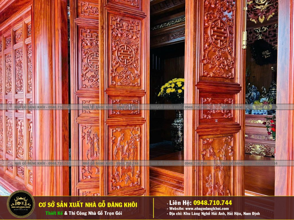 THI CÔNG NHÀ GỖ 3 GIAN LIM NAM PHI NHÀ THÒE HỌ PHAN -THÁI BÌNH
