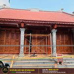 THI CÔNG NHÀ GỖ 3 GIAN LIM NAM PHI NHÀ THÒE HỌ PHAN -THÁI BÌNH