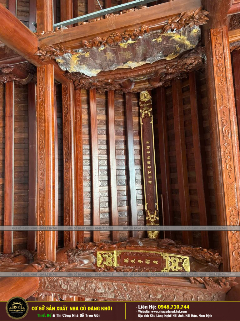 Nhà Gỗ 3 Gian 2 Buồng Lồi Thi Công Tại Nam Định – Nhà Gỗ Đăng Khôi