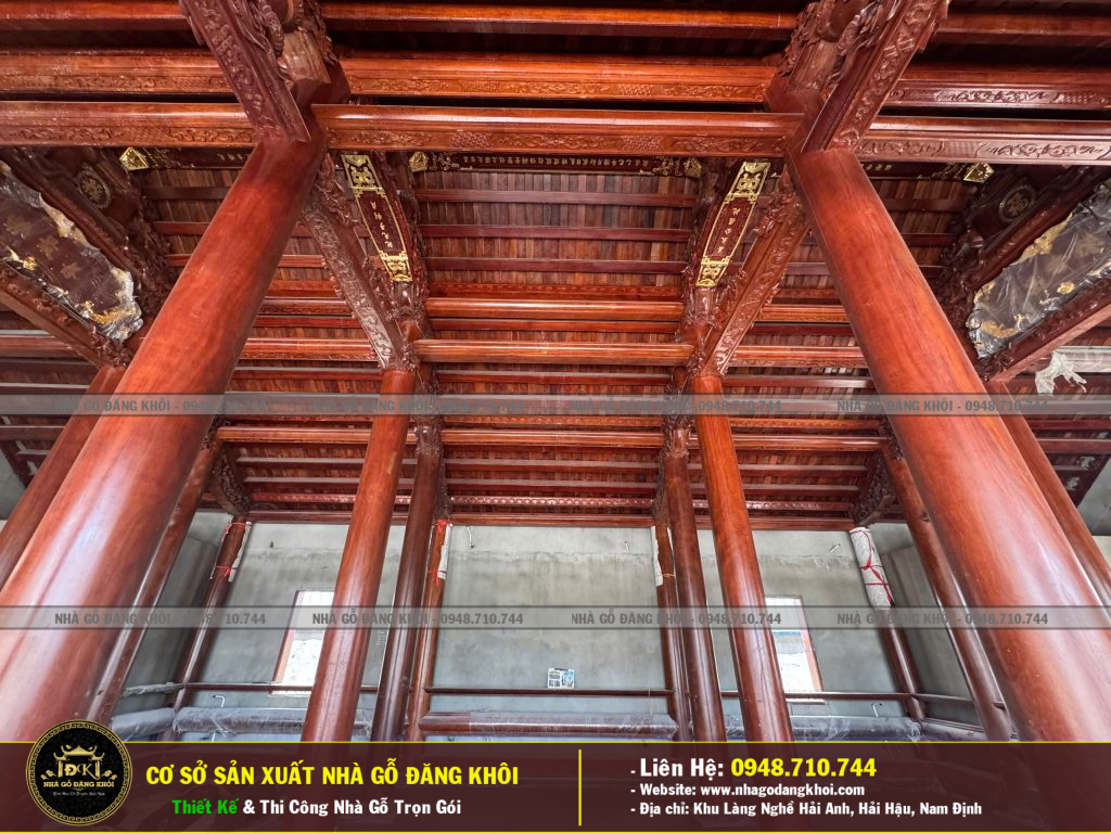 Thi Công Và Lắp Dựng Nhà Gỗ 5 GIAN Gỗ Lim Nam Phi Tại Hà Nội  – Nhà Gỗ Đăng  Khôi