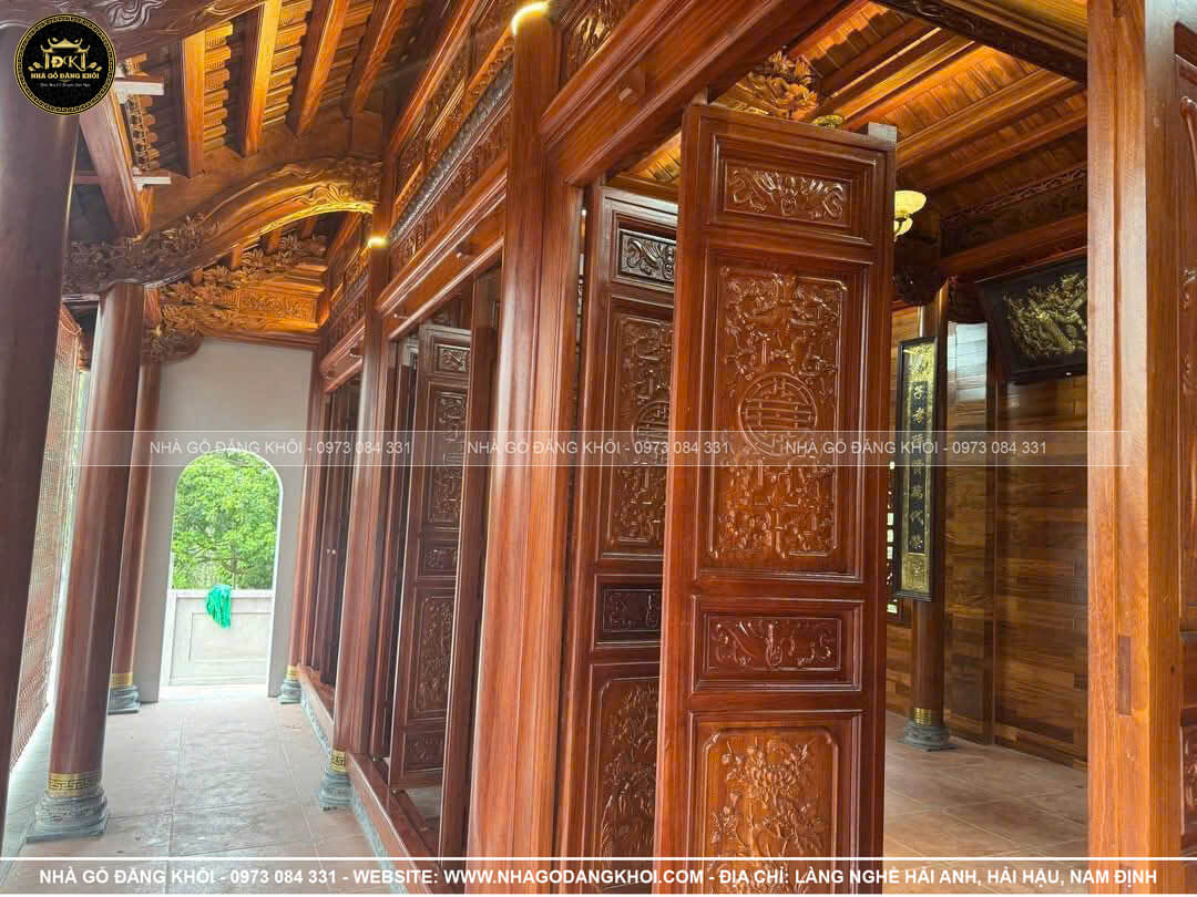 Thi Công Nhà Gỗ 3 Gian Gỗ Lim Nam Phi Tại Hưng Yên – Nhà Gỗ Đăng Khôi