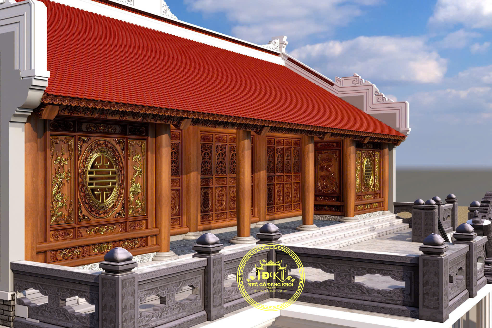 Thiết Kế Mẫu Nhà Gỗ 5 Gian Trên Tầng 2 Tiện Dụng Mẫu Nhà Đang Được Khách Yêu Thích – Nhà Gỗ Đăng Khôi