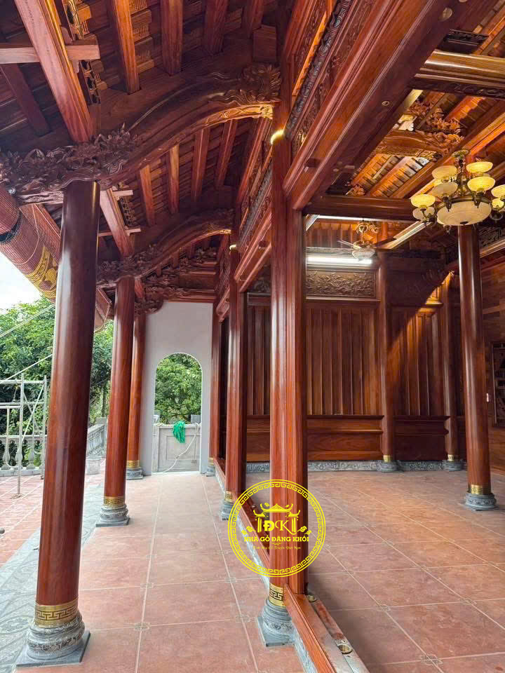 Thi Công Nhà Gỗ 3 Gian Gỗ Lim Nam Phi Tại Hưng Yên – Nhà Gỗ Đăng Khôi