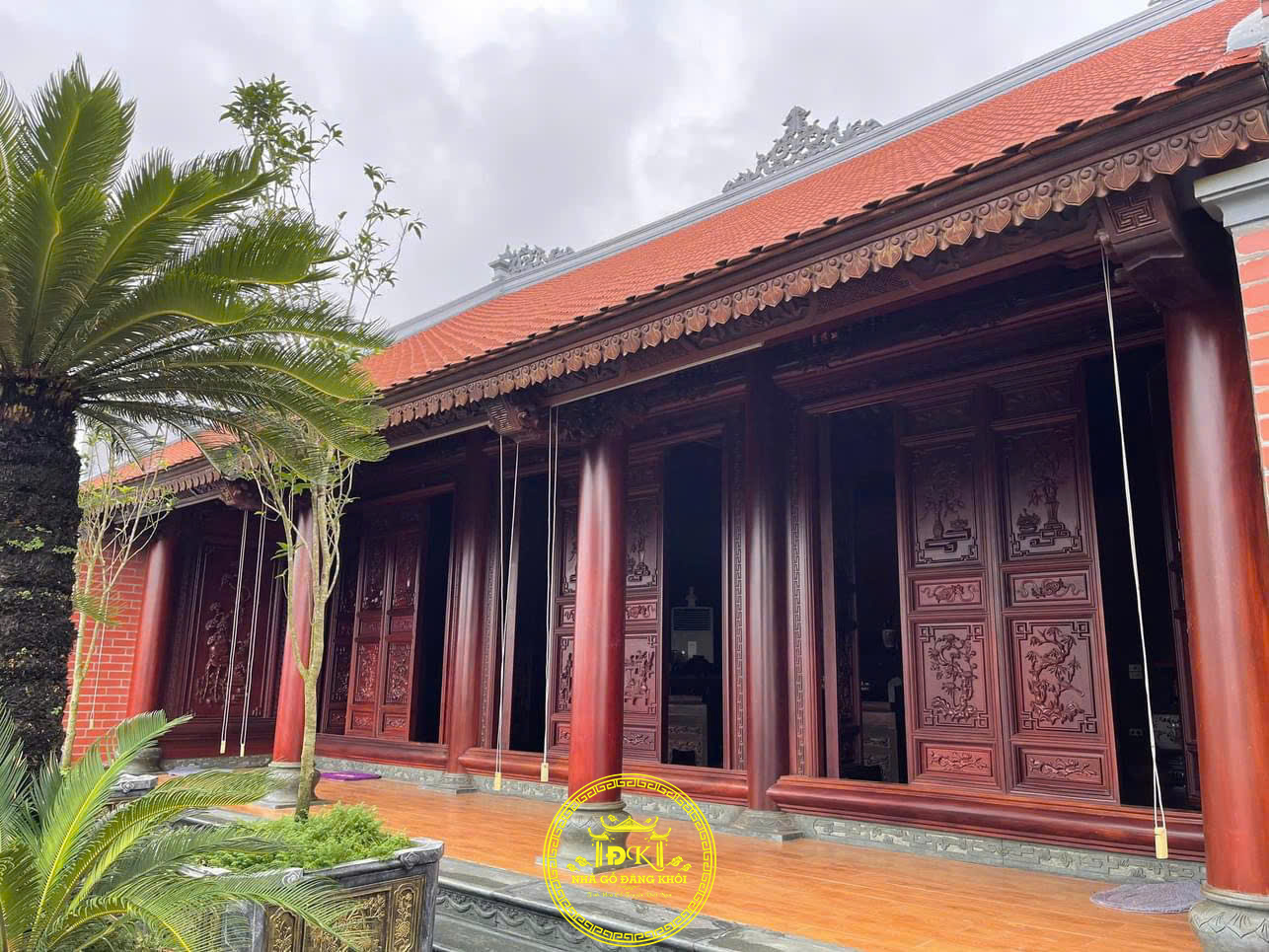 Nhà Gỗ 3 Gian 2 Buồng Lồi Thi Công Tại Nam Định – Nhà Gỗ Đăng Khôi