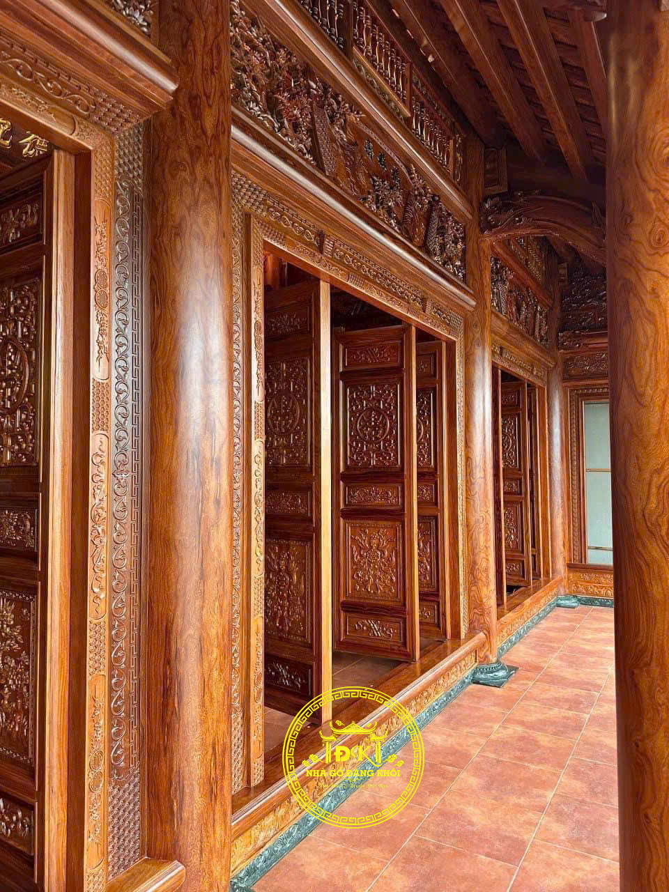 NỘI THẤT NHÀ GỖ 3 GIAN THI CÔNG TẠI THANH HÓA – NHÀ GỖ ĐĂNG KHÔI